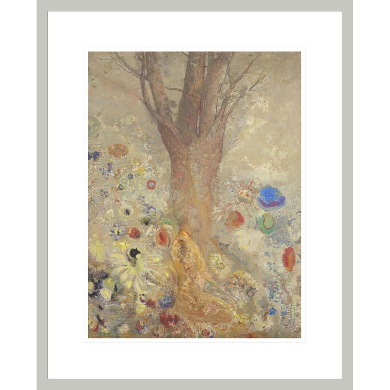 «The Buddha» par Odilon Redon, impression giclée sur cadre, H 21,75 po x l 17,64 po