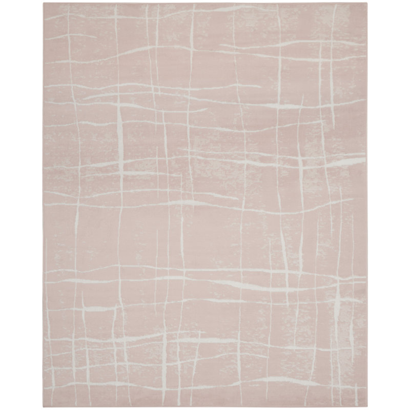 Tapis moderne rose, Rectangle 8 pi 4 po x 11 pi 6 po