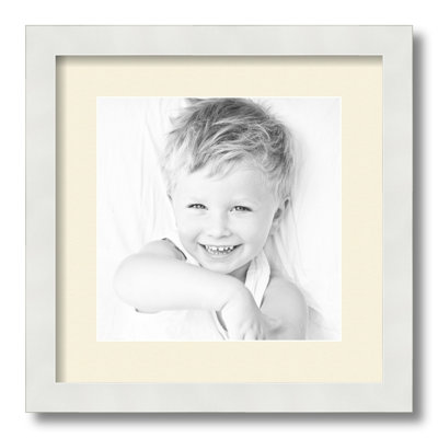 White Matte Picture Frame with Mat