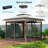 12' x 12' Pop Up Canopy with Mesh Sidewall Netting, Beige-87094449-87094450