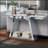 Modern Luxe Full-Body Mirror Console Table With Sturdy Trapezoid Base And Open Storage