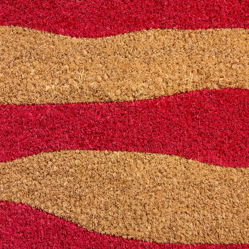 TOWN & COUNTRY Ravine Abstract Mountain Non-Slip Indoor Outdoor Door Mat, 24" W x 36" L, Red