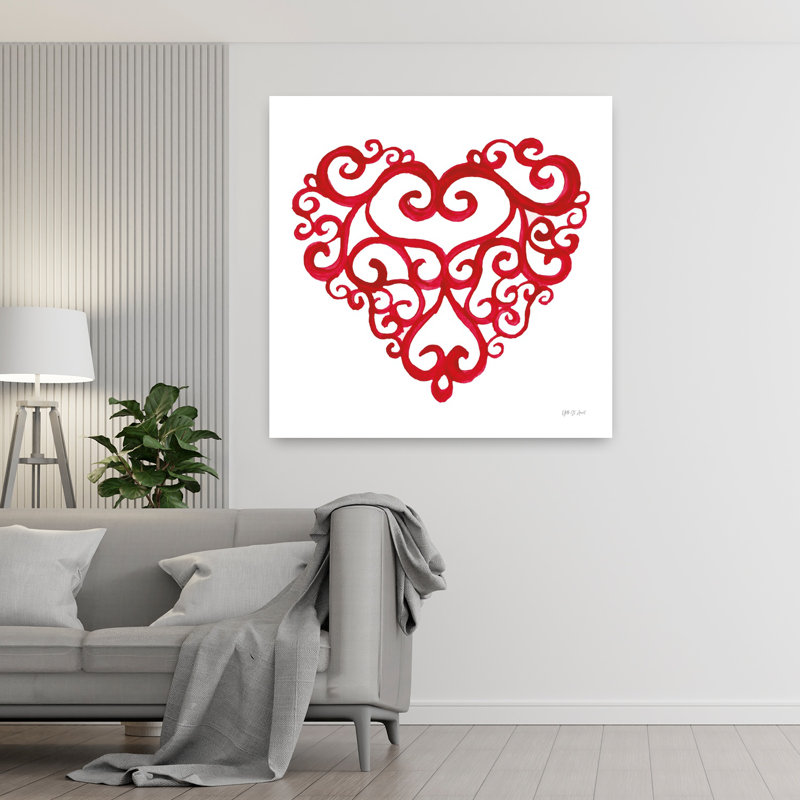 Art contemporain féminin Valentine II, H 48 po x l 48 po