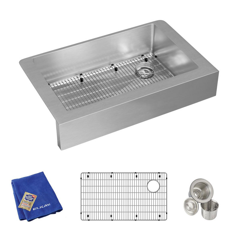 Crosstown 36" L x 20" W Farmhouse Kitchen Sink Kit