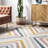 Magallanes Contemporary Chevron Power Loom Beige/Pink/Blue/Gray Rug-1435155052