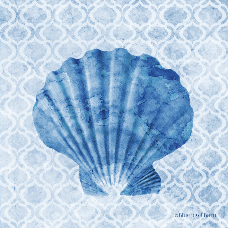 " Seashell " by Bluebird Barn, 12" H x 12" W, Wrapped Canvas