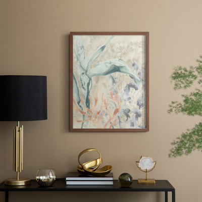 «Ocean Lace I», reproduction encadrée - bois massif