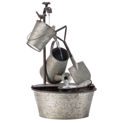 Fontaine d’outils de jardin à plusieurs niveaux en métal Robledo