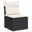 vidaXL Garden Sofa Set Black, Cream White