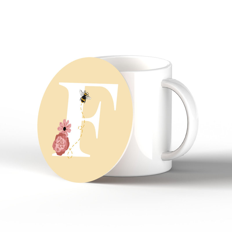 Ceramic Round 1 Piece Coaster, F
