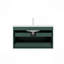 Meuble-lavabo de salle de bain avec lavabo, armoire de rangement flottante murale moderne avec 2 tiroirs (sans armoire latérale), lavabo en céramique blanche sans robinet