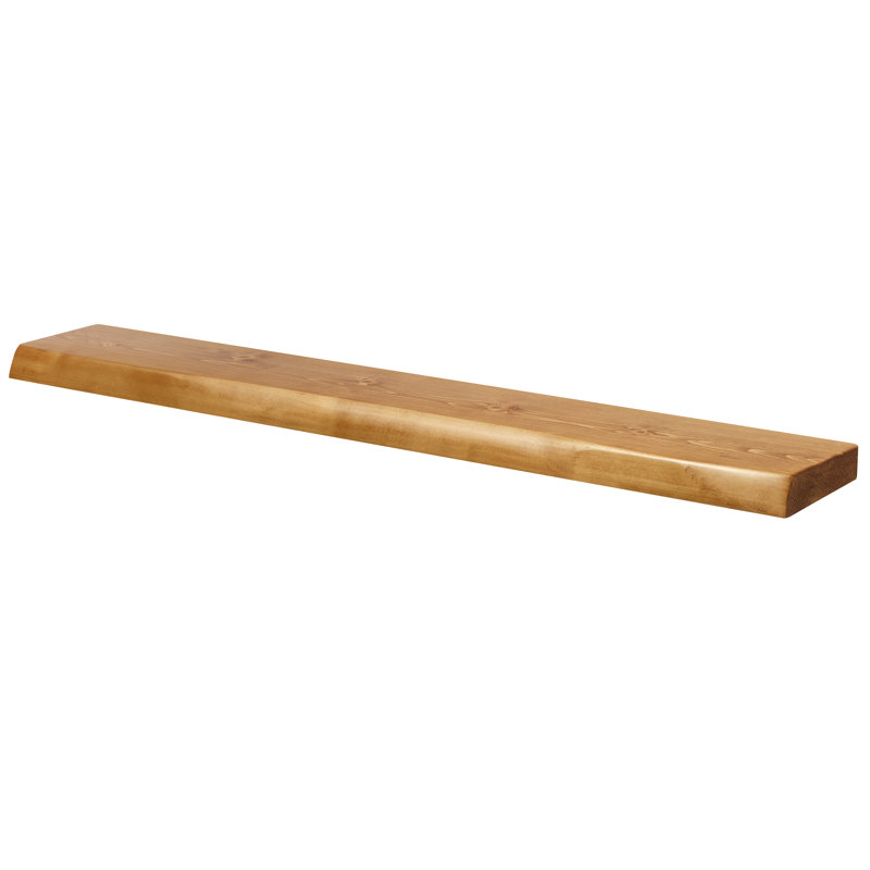 60 In. Aged Oak Live Edge Floating Shelf – Natural Beauty Meets Everyday Function, 60", Aged Oak