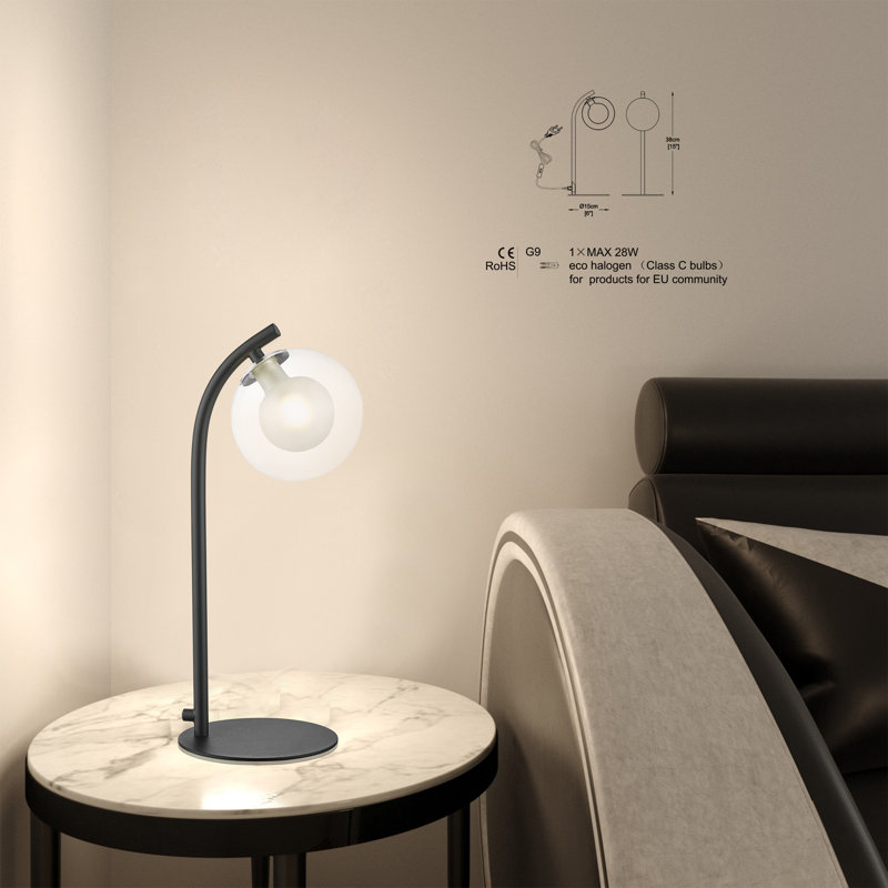 Esta Metal Arched Lamp, Chrome