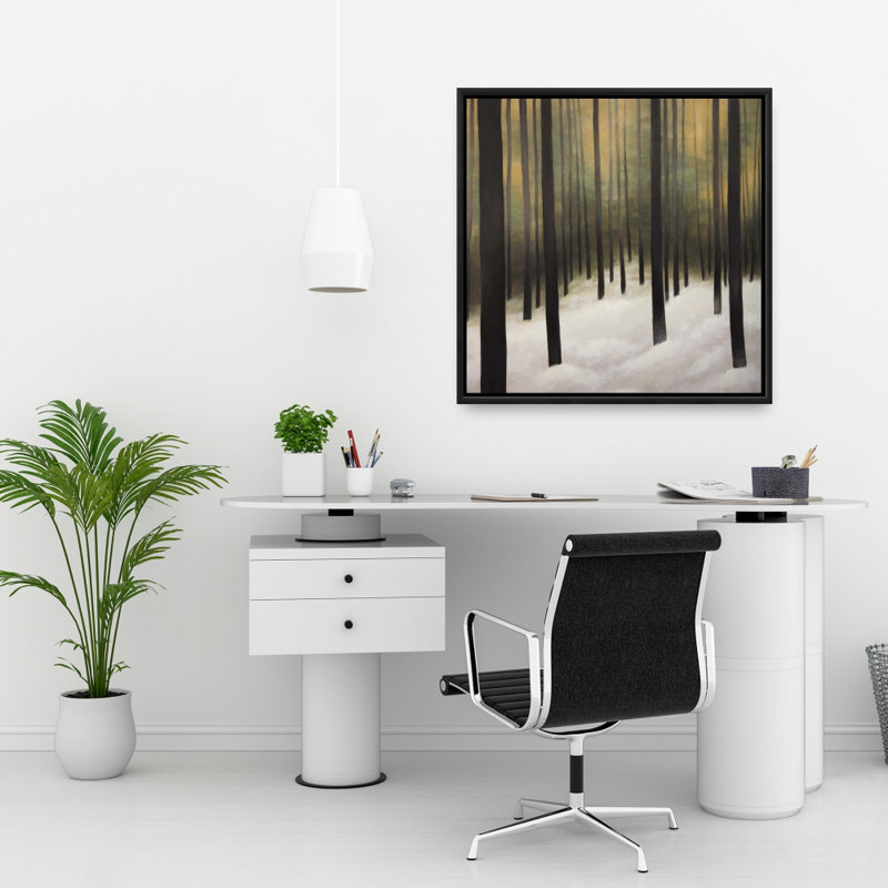 Silent Forest Brown Rustic Canvas | Living Room Home Decor