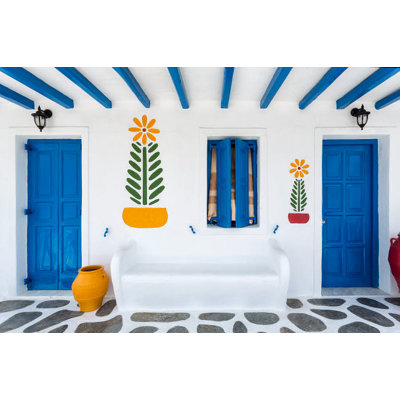 Posterazzi " Greece Mykonos Colorful House Exterior Credit As: Jim Nilsen / Jaynes Gallery " by Jaynes Gallery
