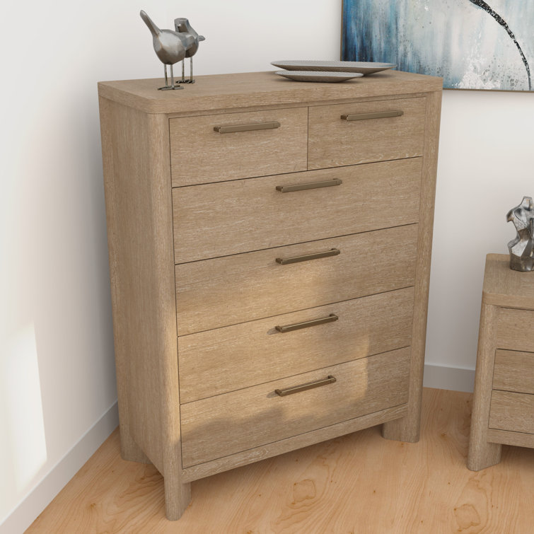 Karcen Solid Wood 40'' W 6 - Drawer Dresser