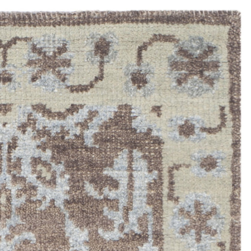 Floral Cotton Hand Woven Area Rug, Rectangle 152 x 244cm