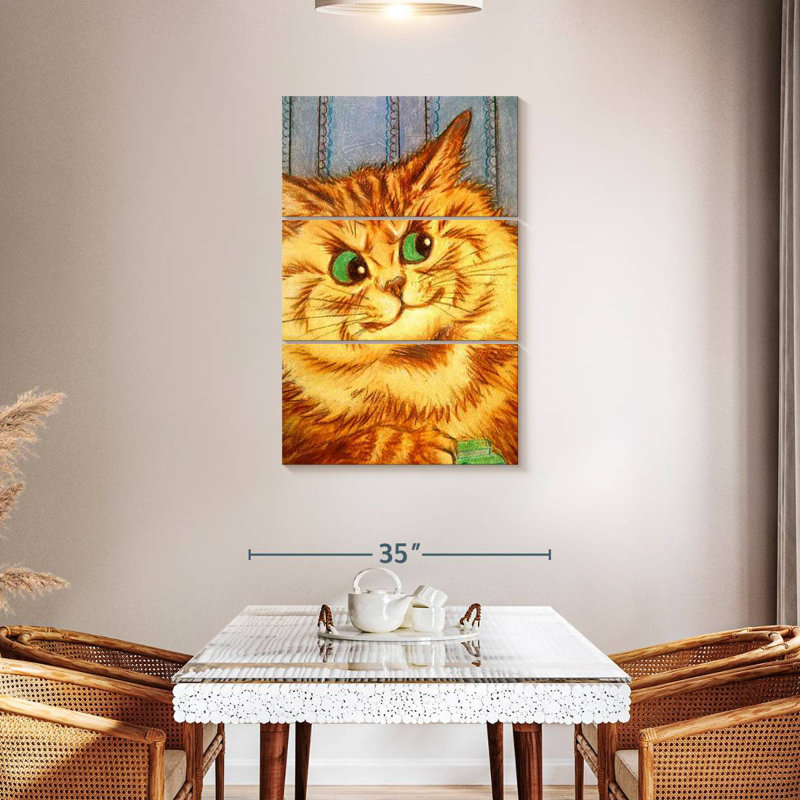 Brampt Quizzical Cat, 65" H x 42" W