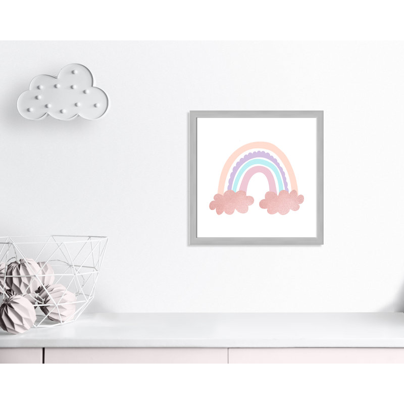 Arc-en-ciel 2, H 23,5 po x l 23,5 po x P 1,19 po, Encadré de boîte argent