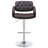 Brown And Chrome Adjustable Bar Stool