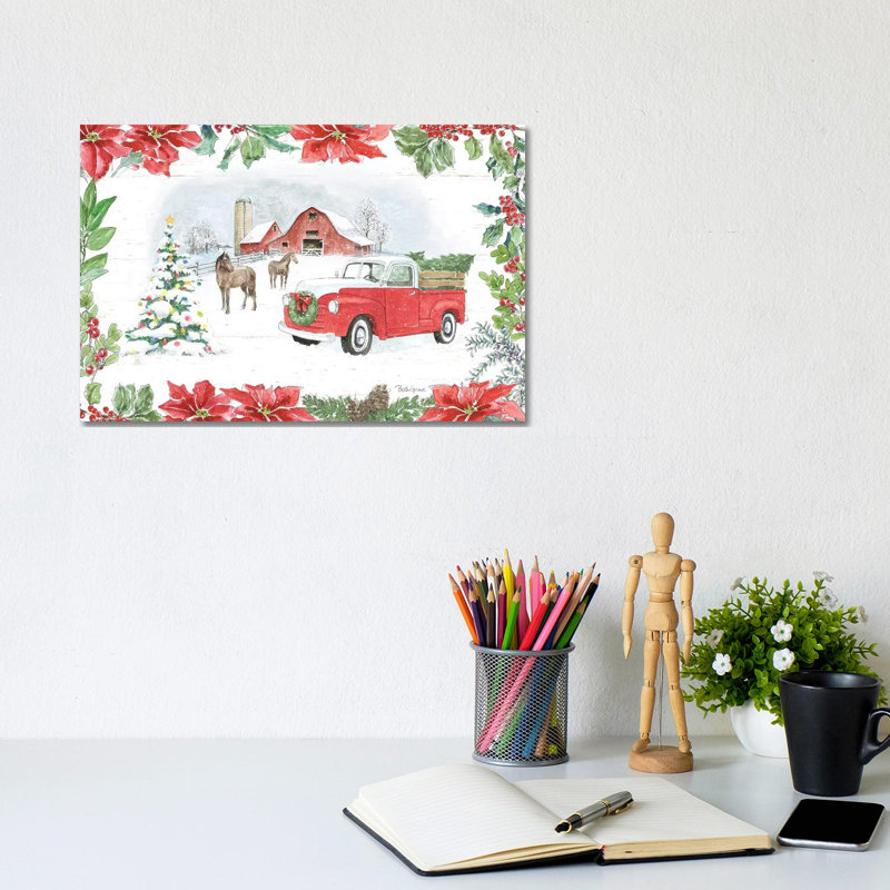 Farmhouse Holidays I by Beth Grove - Wrapped Canvas Print, 20.32 cm H x 30.48 cm W