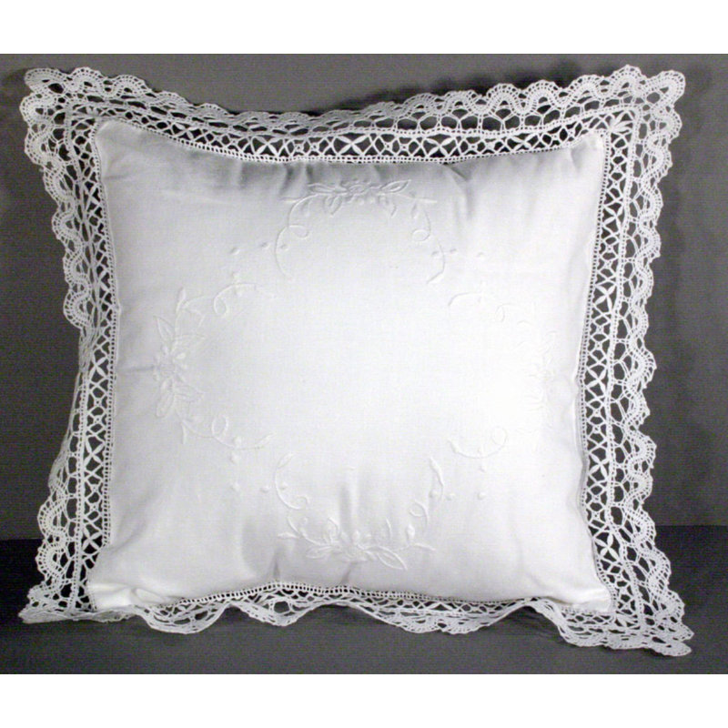 Housse de coussin de luxe en dentelle faite à la main France Cluny