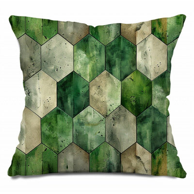 Coussin décoratif réversible Hexagonal Mosaic
