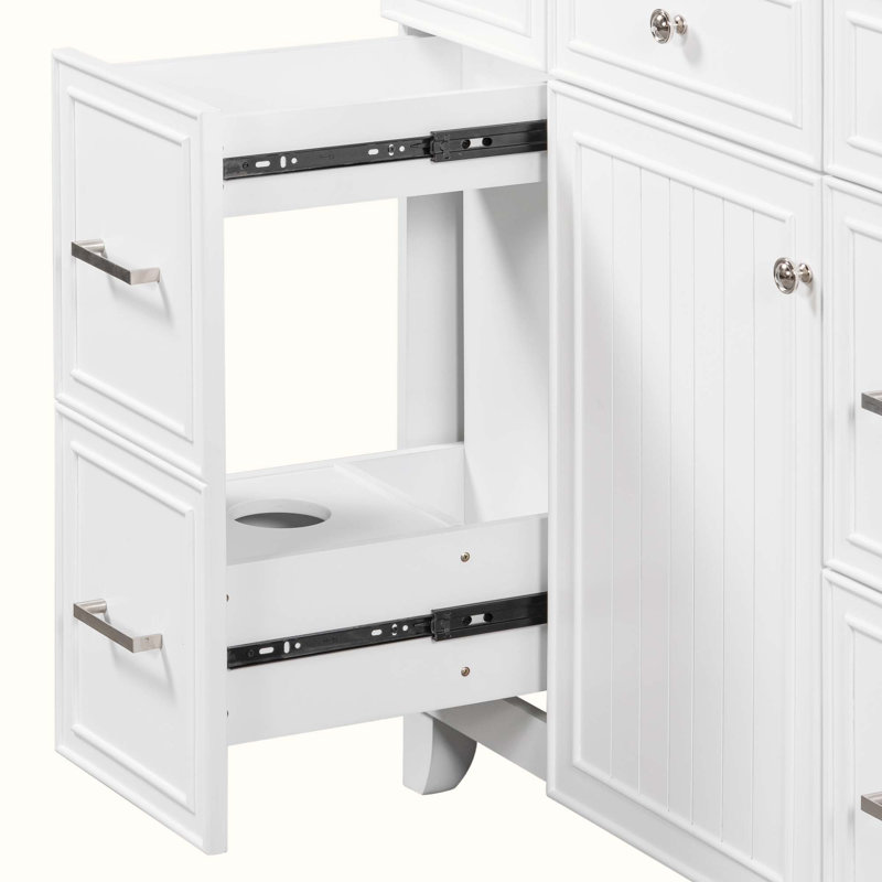 Ensemble de meuble-lavabo simple 36 avec plateau Patrizia, Blanc