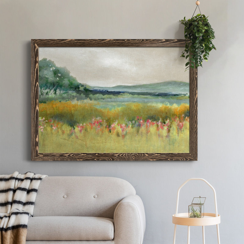 Springtime Calm - peinture sur toile encadrée, H 37,5 po x l 27,5 po x P 1,5 po, Noyer