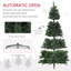 Arbre de Noël artificiel 9 pi, 2132 branches, ouverture automatique, décoration des Fêtes avec base en acier pour bureau à domicile-607022193-607022199