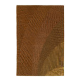 Ammonite Hand Tufted Wool Area Rug in Ocre