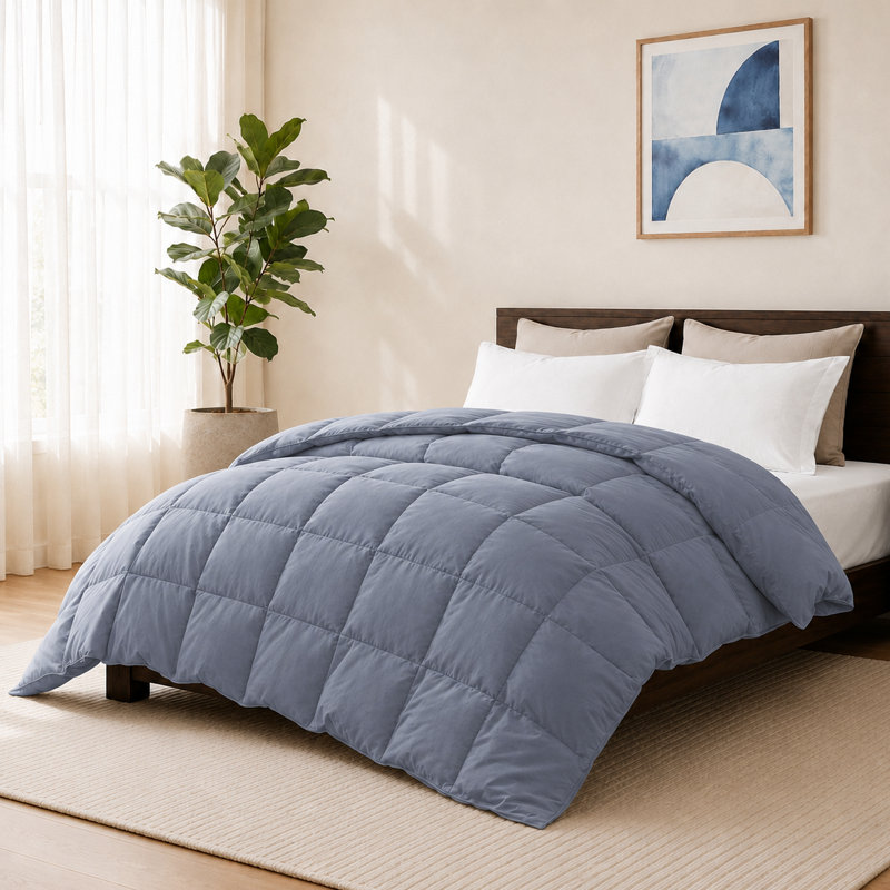  Insertion de couette en duvet synthétique toutes saisons Luxury, Gris foncé, Édredon très grand en duvet