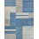 Scandinavian Hand Loomed Geometric Area Rug in Blue/Ivory