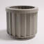 Jardinière ronde en aluminium Strata brun beige avec trou de drainage-194200753