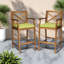 Tabourets de bar durables en bois d'acacia, style campagnard rustique pour le divertissement à domicile