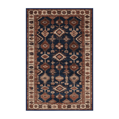 Machine Washable Persian Purple Area Rug