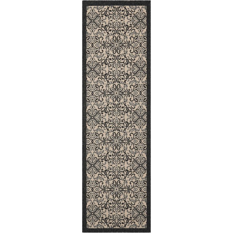 Ashby Floral Indoor / Outdoor Rug, Runner 2'3" x 7'6"