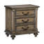 Commode vintage 3 chambres en placage de pacanier vieilli