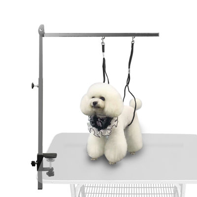 Amiliya 35'' H x 14'' W x 1'' D Metal Adjustable and Foldable Dog Table Accessory