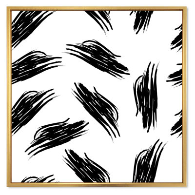 Dessin graphique abstrait sur fond blanc - Peinture sur toile