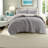 Luxurious Cable Knit Chenille Comforter Set, King/cal King, Gray, Ultra-soft Bedding For Modern Homes