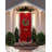 Holiday Front Door Wreath with Berries, Ornaments and Pinecones