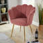 Bruning Scallop Velvet Barrel Accent Chair-1893267640