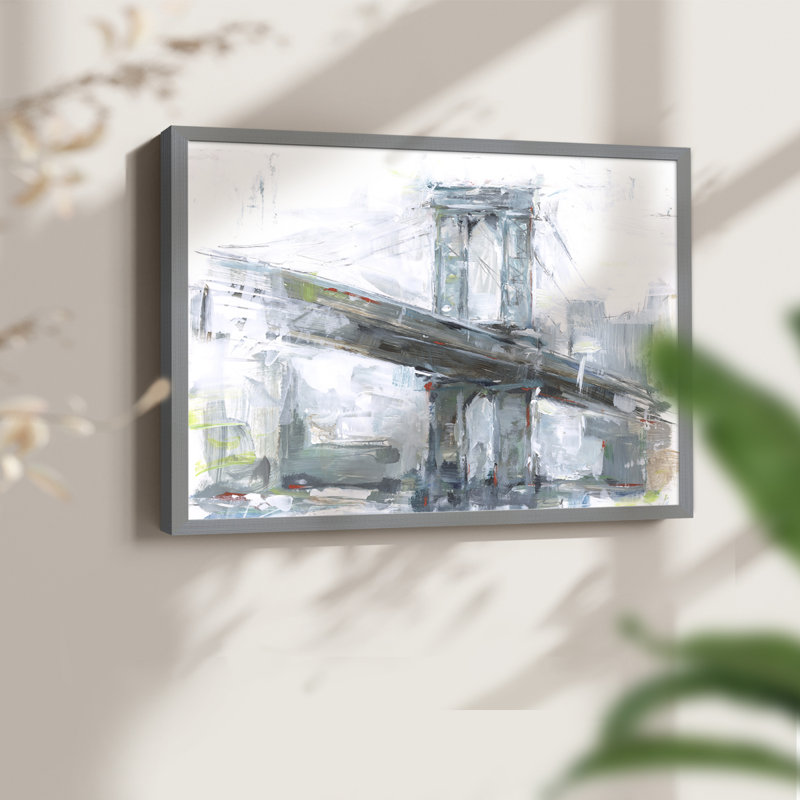 Brilliant City Study IV - Reproduction encadrée - Restickable, Gris, H 16 po x l 20 po