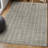 Kabira Modern Geometric Dot Shag Gray/Ivory Rug-1319442400