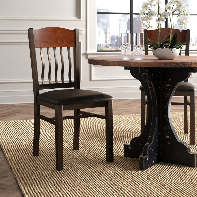 18'' H Upholstered Metal Side Chair