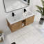 Meuble-lavabo mural avec deux lavabos - Porte à fermeture douce