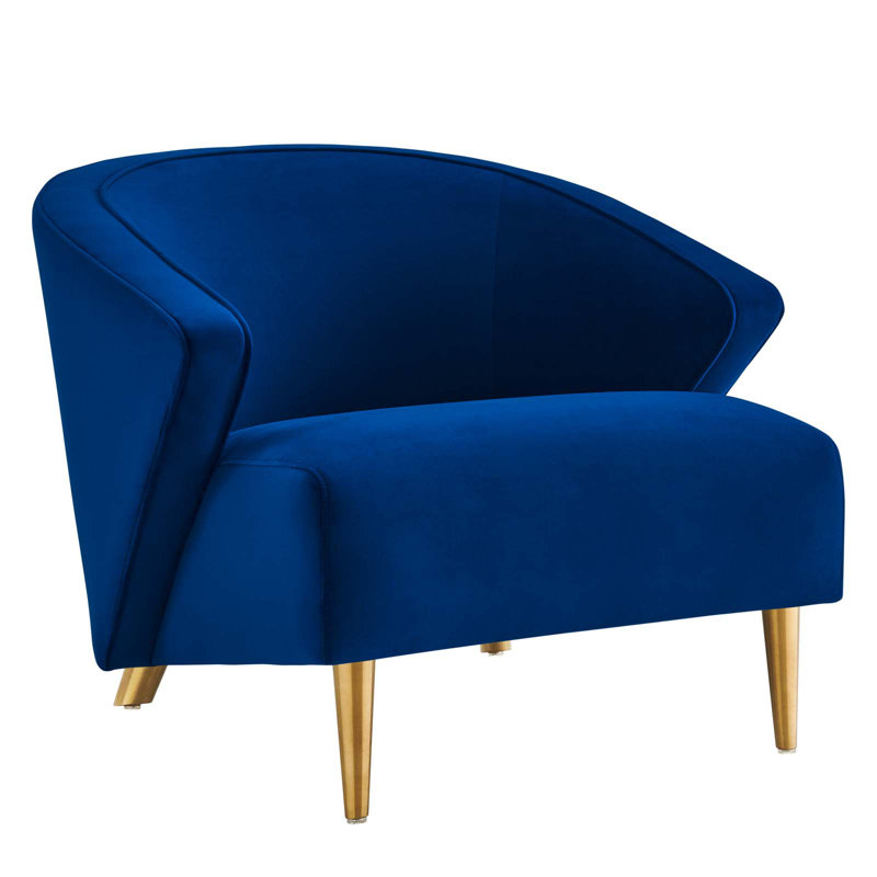 Modway Odyssey Performance Velvet Armchair, Navy Velvet