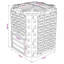 vidaXL Garden Composter Black 100% PP Outdoor Bin Waste Container Recycling