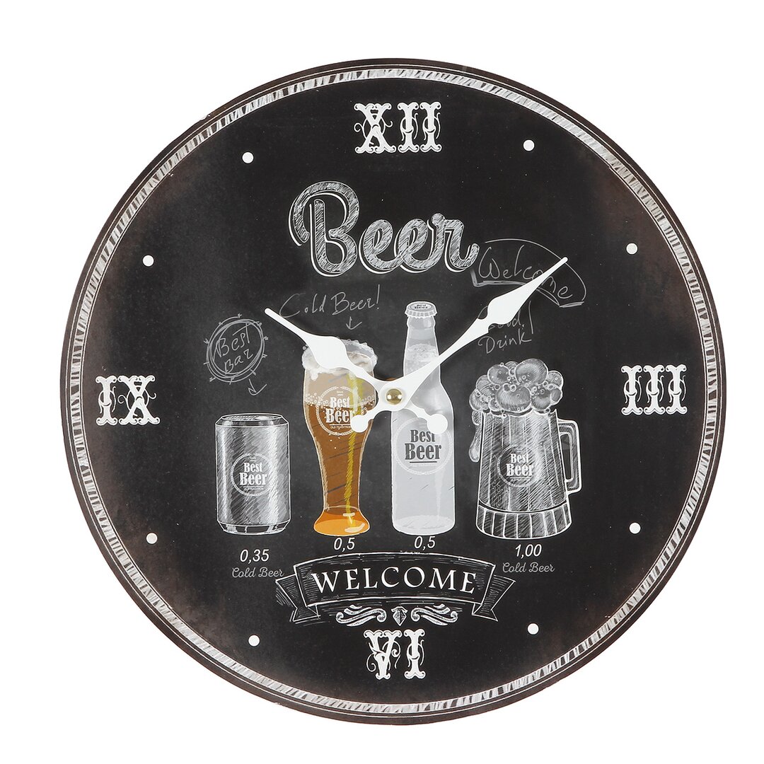 Analoge Wanduhr Beer 28 cm